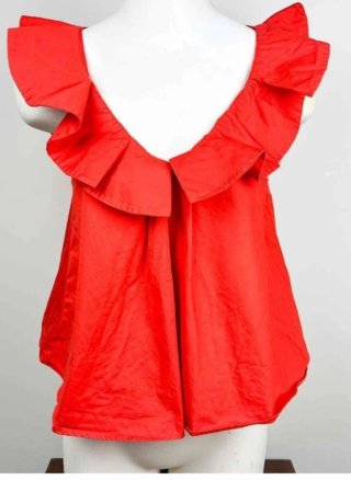 Blusa Zara Volantes Roja