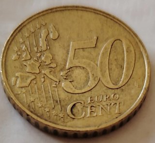 50 céntime France  1999 error borde