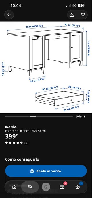Escritorio IDANÄS Ikea URGE!!ESCUCHO OFERTAS