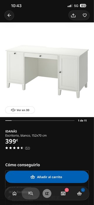 Escritorio IDANÄS Ikea URGE!!ESCUCHO OFERTAS