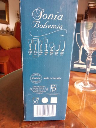 Copas de vino cristal Bohemia 210 ml