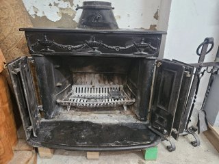 Chimenea Hierro Fundido Negra