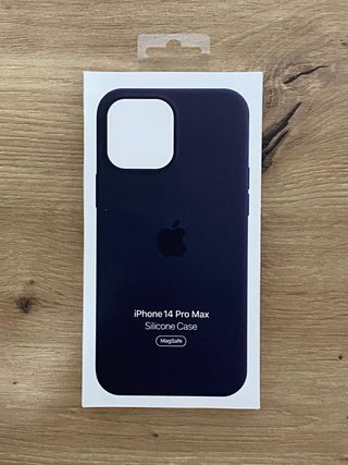 Custodia iPhone 14 Pro Max in silicone MagSafe Blu