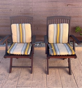 2 Sillas en Madera de Teka