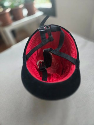 Casco Equitación Zaldi Terciopelo Negro