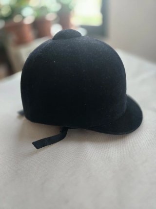 Casco Equitación Zaldi Terciopelo Negro