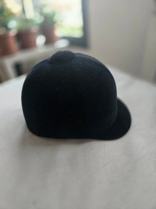 Casco Equitación Zaldi Terciopelo Negro
