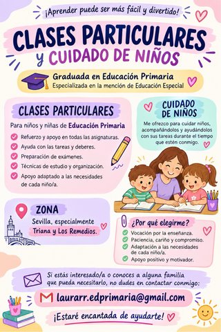 Clases Primaria y apoyo educativo