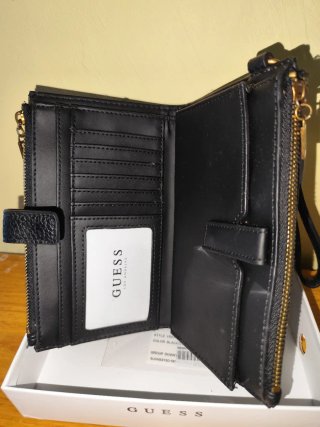 Bolso Billetera Guess Original Negro