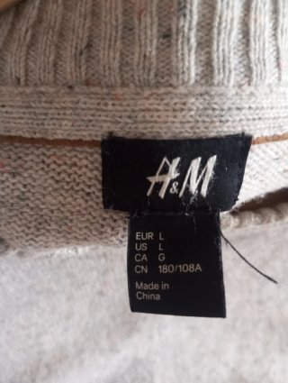 Jersey H&M Hombre Talla L Beige