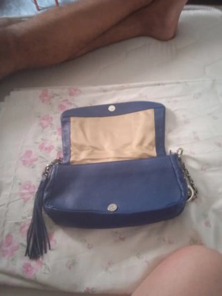 Bolso Guy Laroche Azul Piel