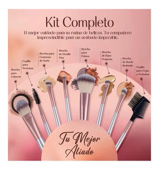 Set 18 Pinceles Maquillaje PORTENTUM + Estuche
