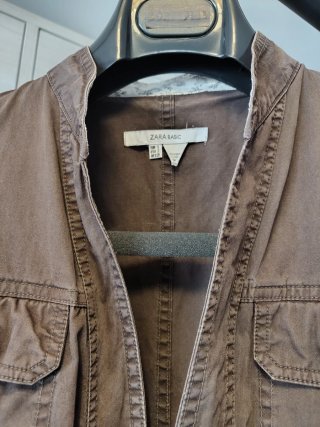 Vestido Safari  ZARA BASIC Talla S Marrón