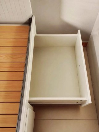 Cama sofá extensible madera blanca