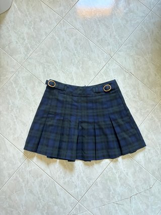 Falda Plisada Tartán Pull&Bear Hebillas Doradas