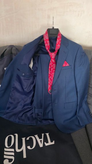 Traje Chaqueta Hombre Talla 36 Azul