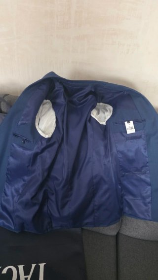 Traje Chaqueta Hombre Talla 36 Azul