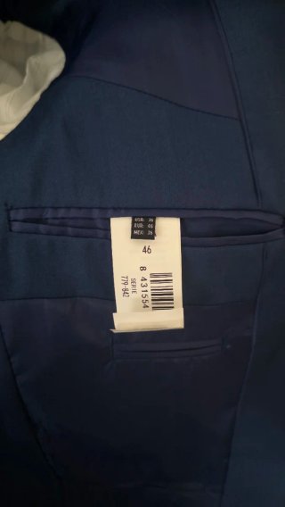 Traje Chaqueta Hombre Talla 36 Azul