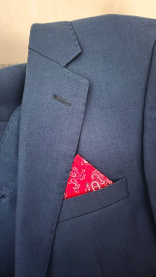 Traje Chaqueta Hombre Talla 36 Azul