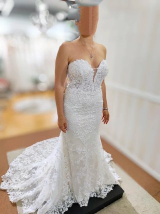 Vestido de Novia Sirena Rosa Clara Floral
