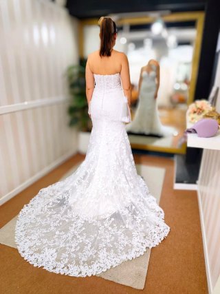 Vestido de Novia Sirena Rosa Clara Floral