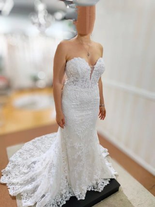 Vestido de Novia Sirena Rosa Clara Floral