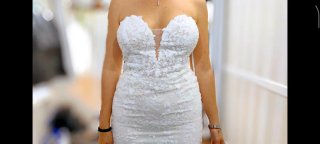 Vestido de Novia Sirena Rosa Clara Floral