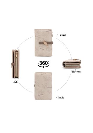 Cartera Mujer Cuero PU Hoja