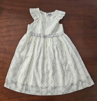 Vestito da cerimonia bianco e grigio