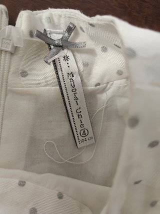 Vestito da cerimonia bianco e grigio