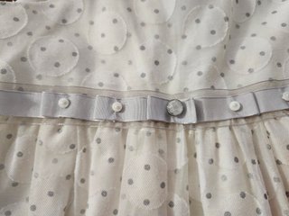 Vestito da cerimonia bianco e grigio