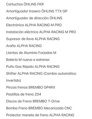 BMW S1000RR Alpha Racing Circuito