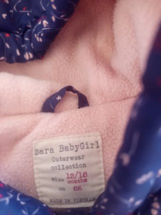 Abrigo Zara Baby Niña Estampado Floral