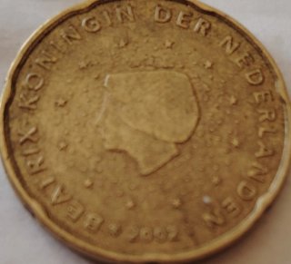20 céntimos Holanda 2002 error acuñación