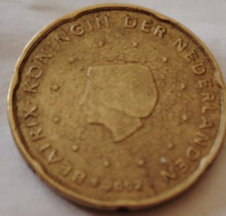20 céntimos Holanda 2002 error acuñación