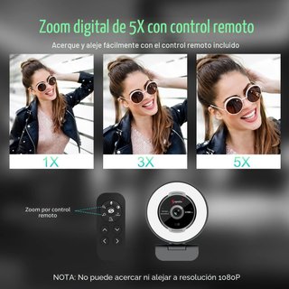Webcam Angetube 1080P 60FPS con Luz