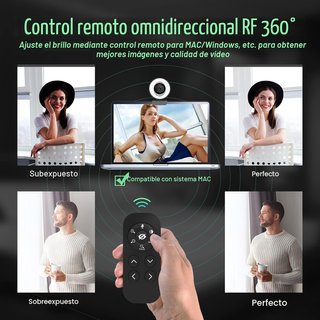 Webcam Angetube 1080P 60FPS con Luz