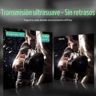 Webcam Angetube 1080P 60FPS con Luz