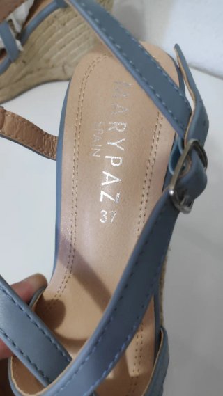 Sandalias Marypaz Mujer Tacon Azul
