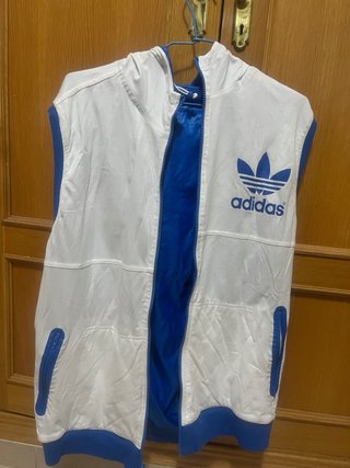 Chaleco Adidas Reversible Azul y Blanco