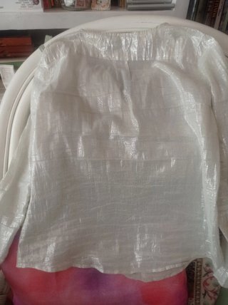 Camisa plateada Zara mujer
