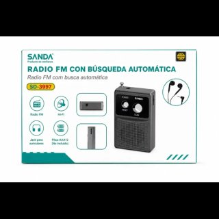 Radio FM Sanda SD-3997 Búsqueda Automática Hi-Fi