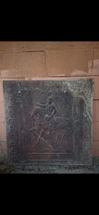 Placa Chimenea Hierro Fundido Antigua