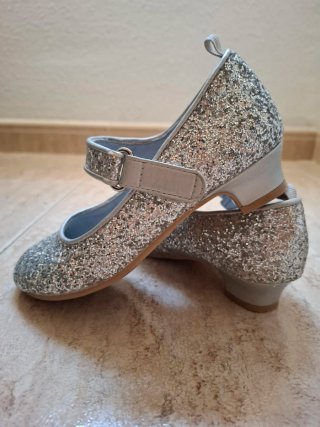 Zapatos Elsa Frozen H&M T30 Plateados