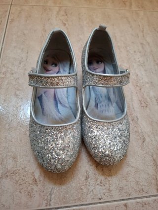 Zapatos Elsa Frozen H&M T30 Plateados