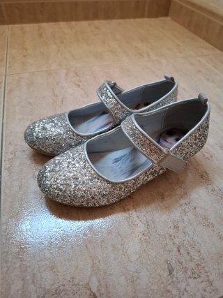 Zapatos Elsa Frozen H&M T30 Plateados