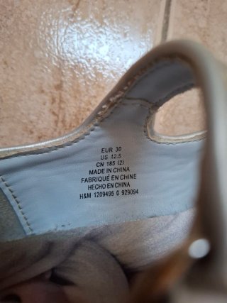 Zapatos Elsa Frozen H&M T30 Plateados