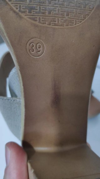 Sandalias tacón mujer beige/plata