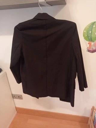 Gabardina nera a doppio bottone taglia S