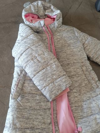 Giubbotto bambina con cappuccio e orecchie